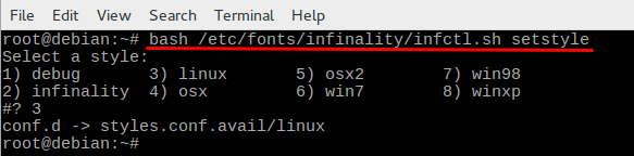 font rendering on Debian 8