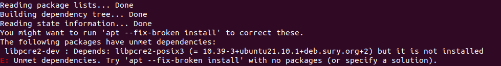 ubuntu Broken Package Dependencies