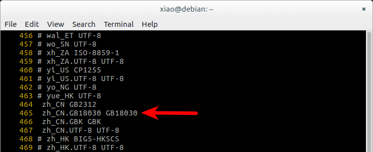 generate zh_CN locales on Debian 8