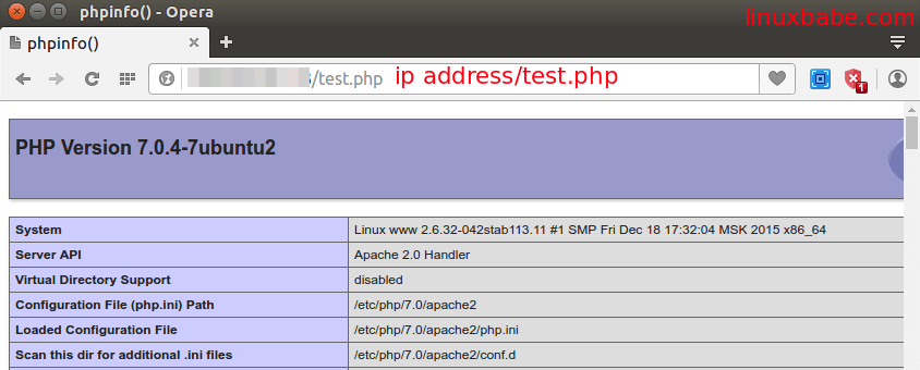 Install Apache, MariaDB and PHP7 (LAMP Stack) on Ubuntu 16.04 LTS