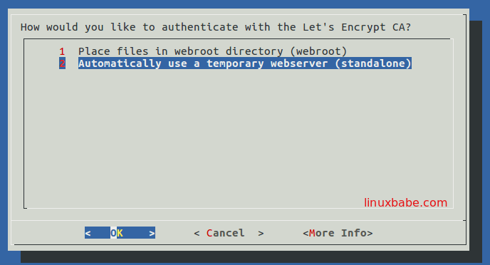 Debian 8 Let's encrypt TLS/SSL Certificate