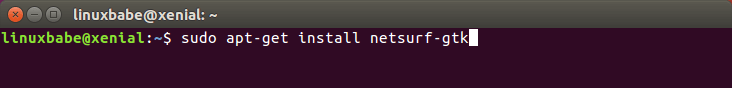 install-netsurf-browser-on-ubuntu16.04
