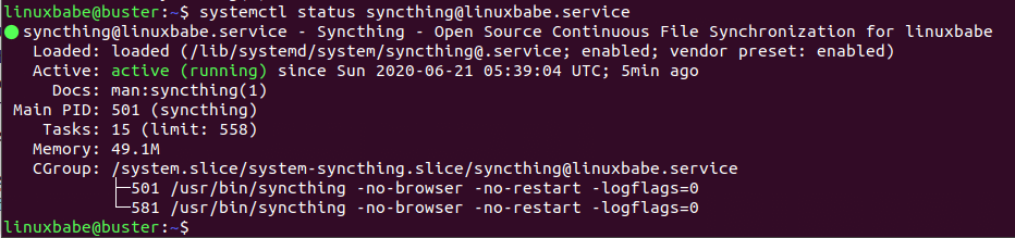 syncthing debian systemd