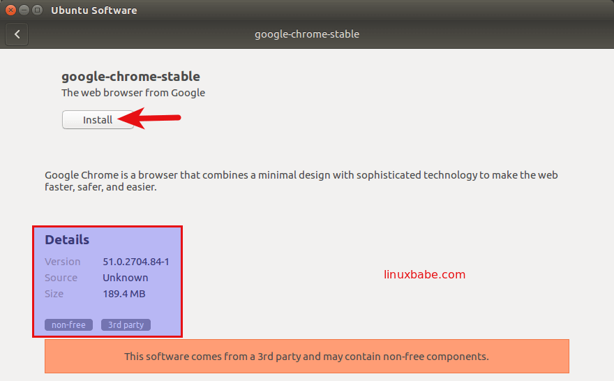 Ubuntu Software_install google chrome