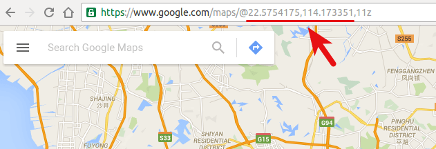 google maps coordinates