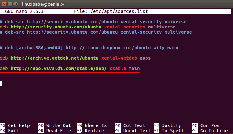 install vivaldi 1.2 on ubuntu 16.04