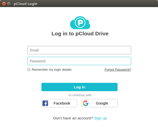 log in to pcloud drive