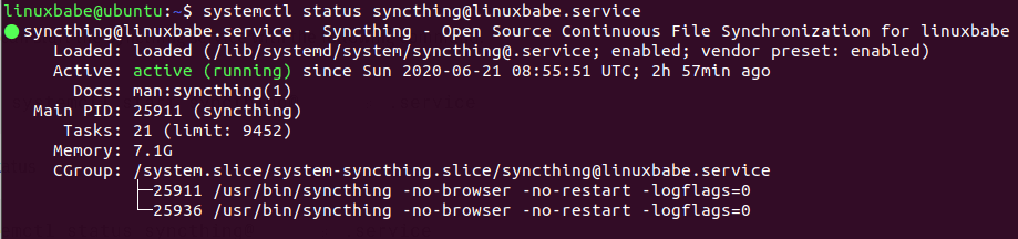 syncthing ubuntu