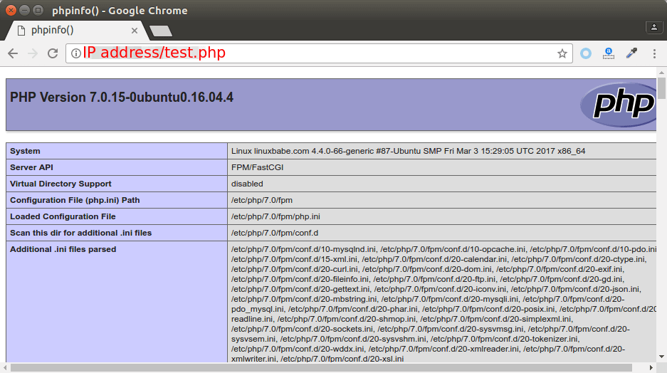 ubuntu 16.04 nginx php