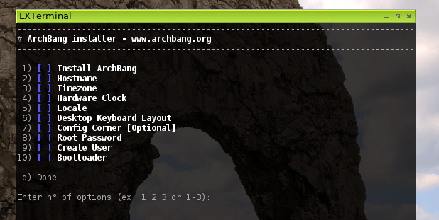 archbang linux 10 step2 install