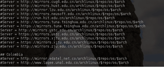 archbang linux install mirror list