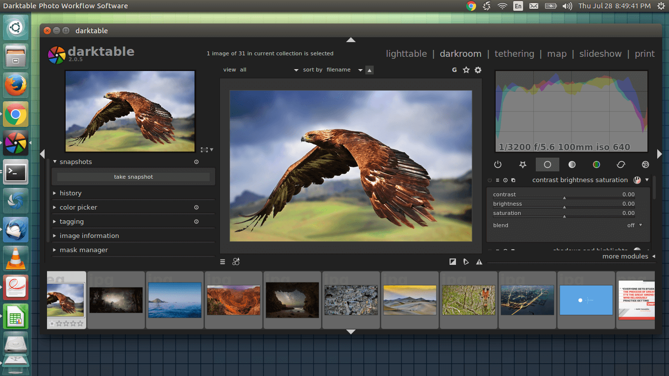 darktable linux photo editor