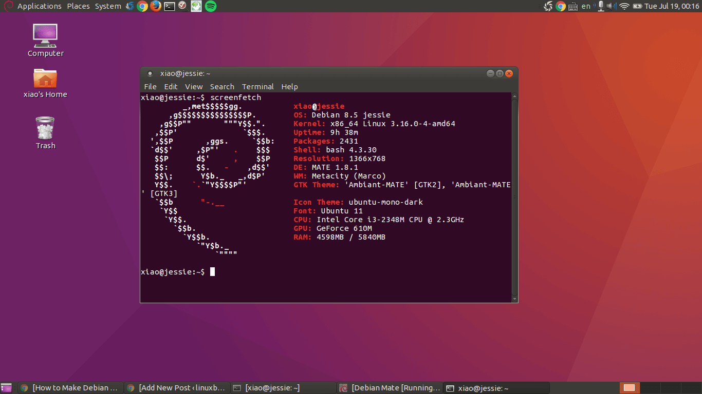 make debian 8 jessie look like ubuntu mate