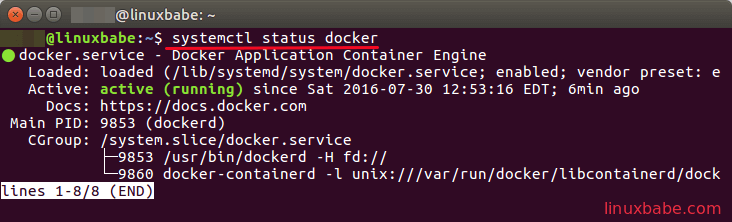 ubuntu start docker daemon