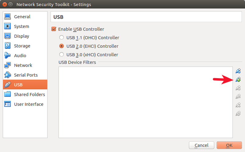 virtualbox add new usb filter