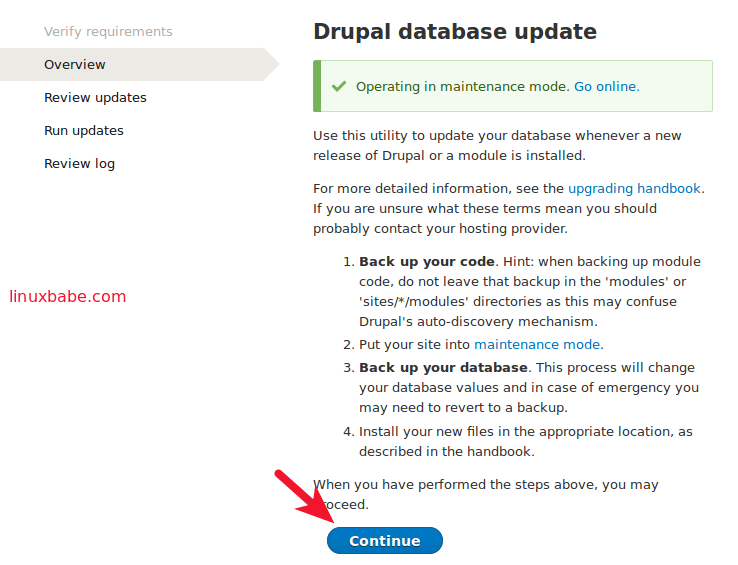 Drupal 8 database update