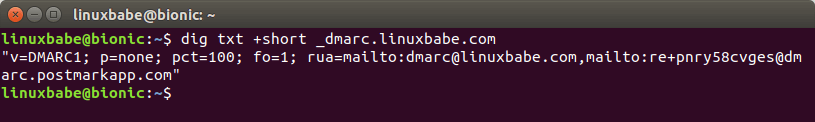 dmarc record check on linux