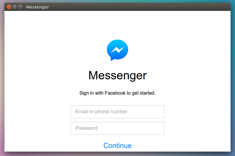messenger for desktop ubuntu 16.04 sign in