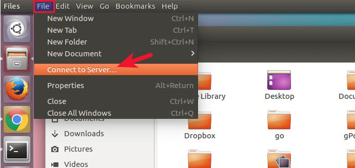 ubuntu nautilus file manager ftp access