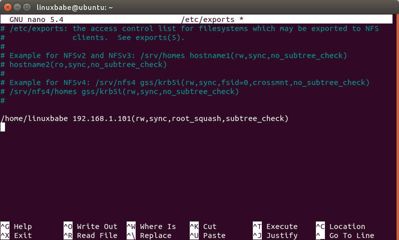 ubuntu nfs share server