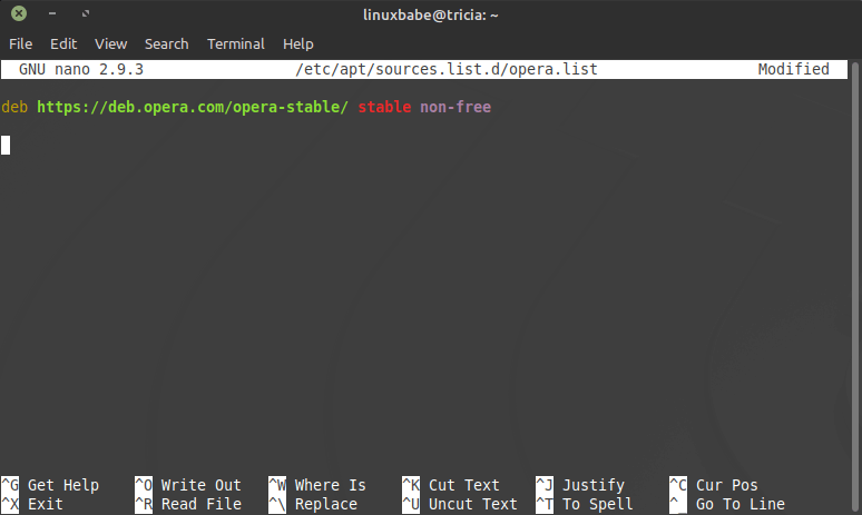 install opera browser debian ubuntu linux mint