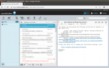 roundcube webmail interface