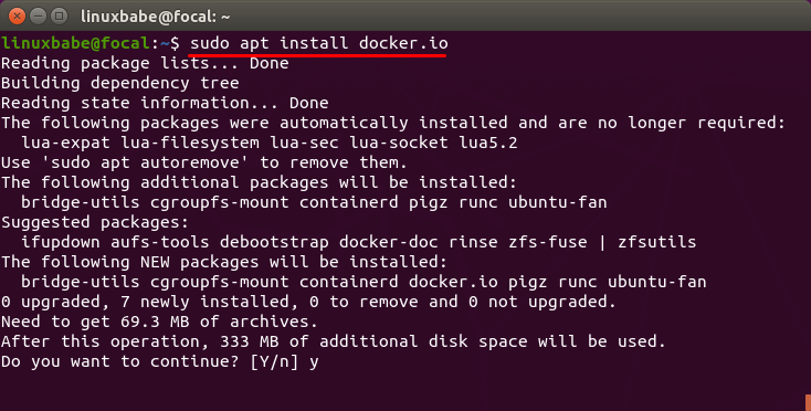install docker on ubuntu from ubuntu repository