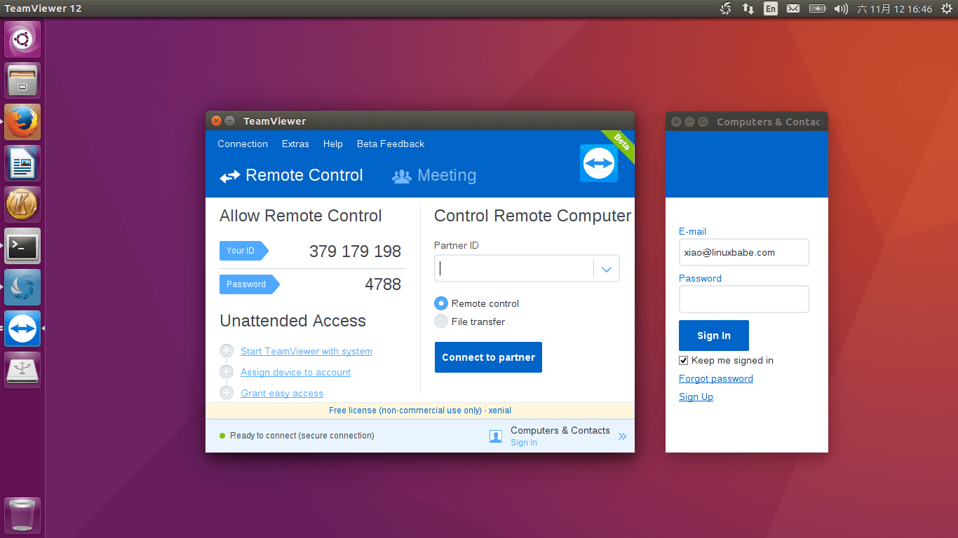 How to run teamviewer in ubuntu tightvnc authentication failed windows 7
