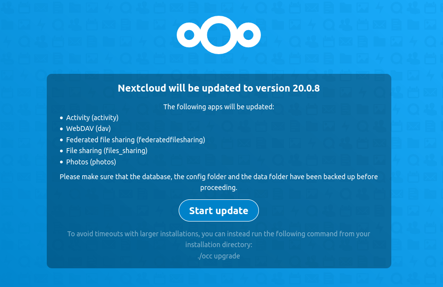 nextcloud update