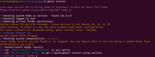 How to Install Ghost Blogging Platform on Ubuntu Server 22.04/20.04