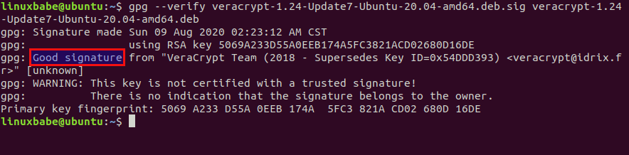 veracrypt verify pgp signature