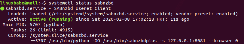 SABnzbdplus systemd service unit