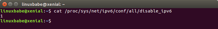 disable ipv6 on ubuntu 16.04