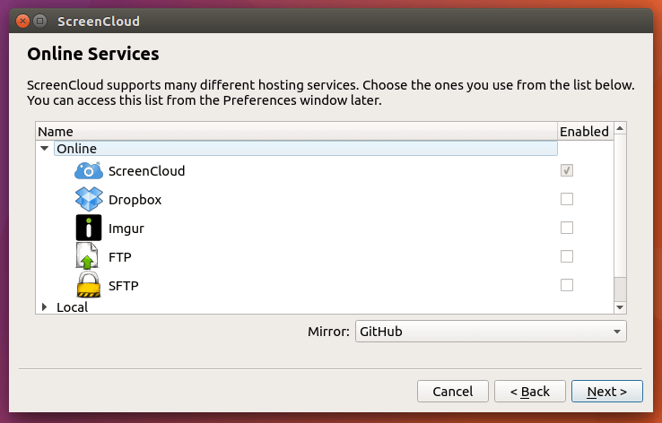 how to install screencloud on ubuntu 17.04