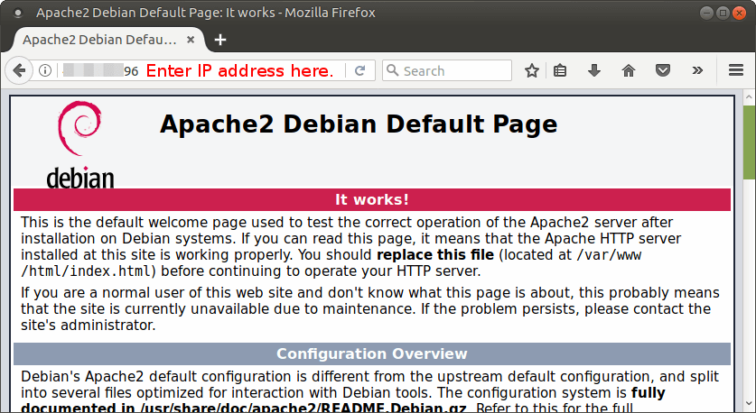 debian 9 install apache2 web server