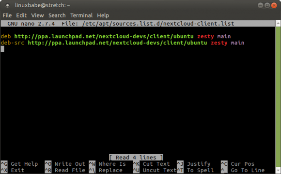 How to Install NextCloud Desktop Client on Debian 9 Stretch