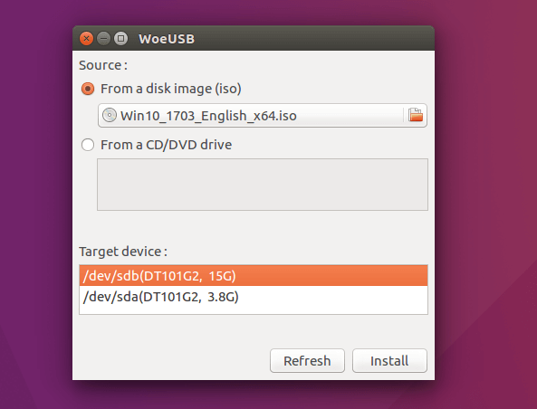 woeusb ubuntu install