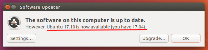how to upgrade from Ubuntu 17.04 to ubuntu 17.10