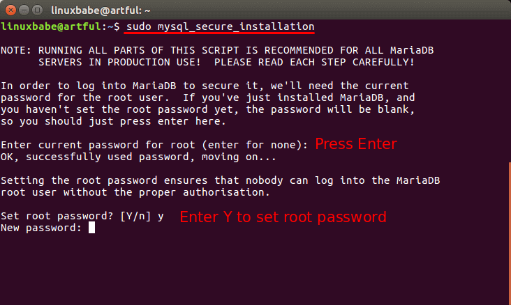 Ubuntu 17.10 install LEMP stack