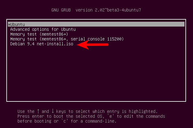 boot debian iso from hard disk