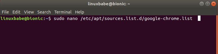 how to install google chrome in ubuntu 18.04 using terminal