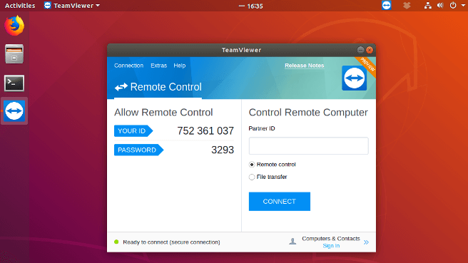 ubuntu teamviewer install command line