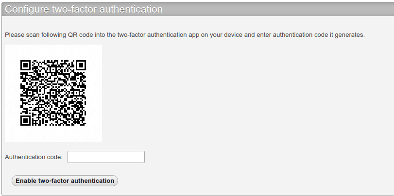 configure two factor authentication phpmyadmin