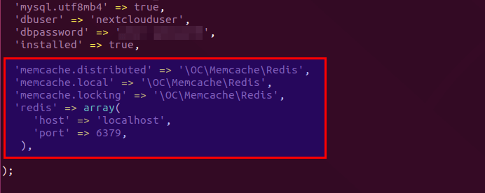 nextcloud memory cache redis local cache