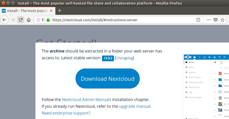 ubuntu 18.04 nextcloud