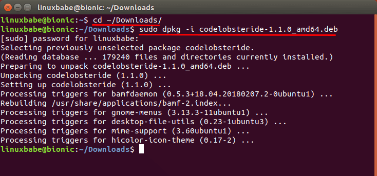 install codelobster on Ubuntu 18.04