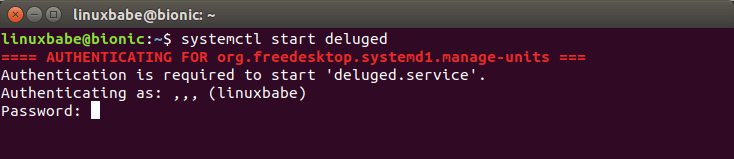 deluge ubuntu 18.04 server