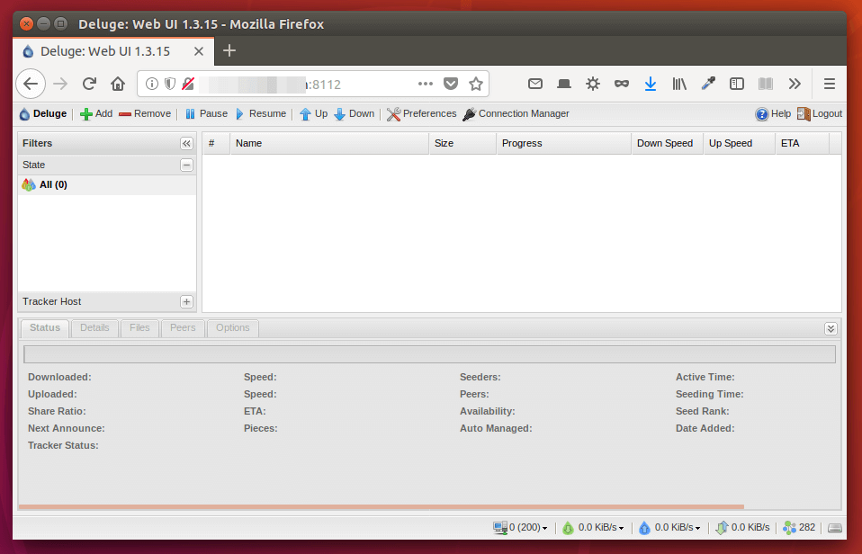 set up deluge ubuntu server