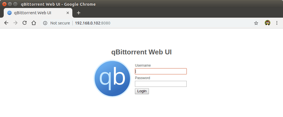 qbittorrent web interface log