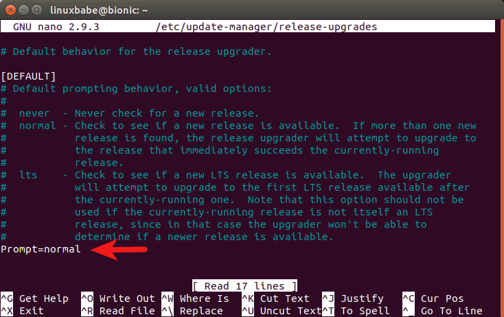 upgrade ubuntu 18.04 to 18.10 command line